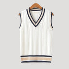 Herr ärmlös tröja Old Money stilren design för sommar 0