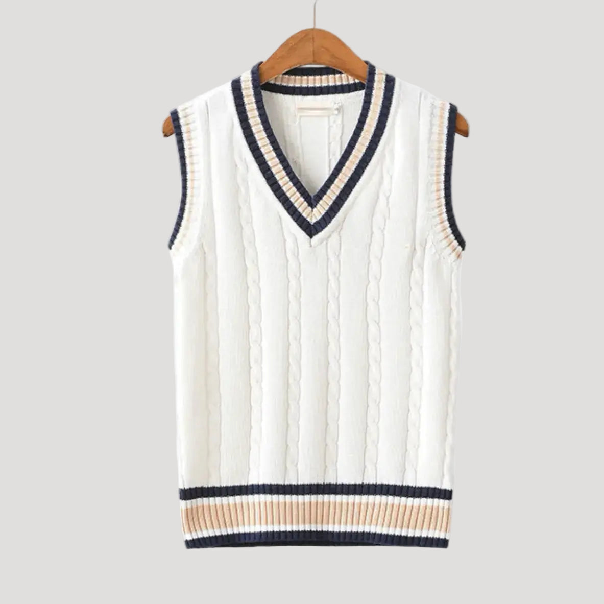 Herr ärmlös tröja Old Money stilren design för sommar 0