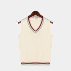 Herr ärmlös tröja Old Money stilren design för sommar 2