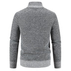 Herr fleecejacka kort med varmt foder för höst och vinter 5