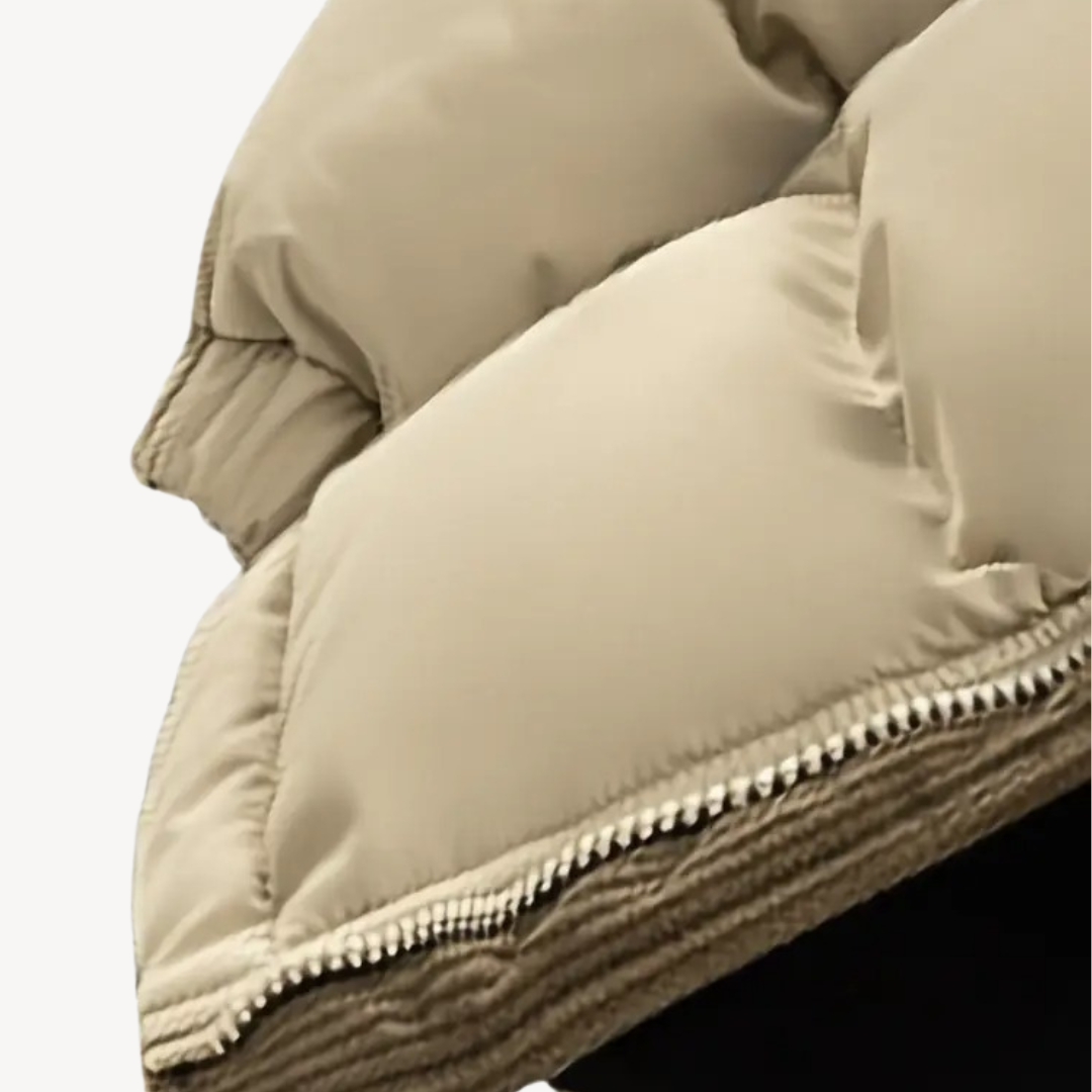 Herr isolerad vinterjacka med sladdhuva och fickor 4