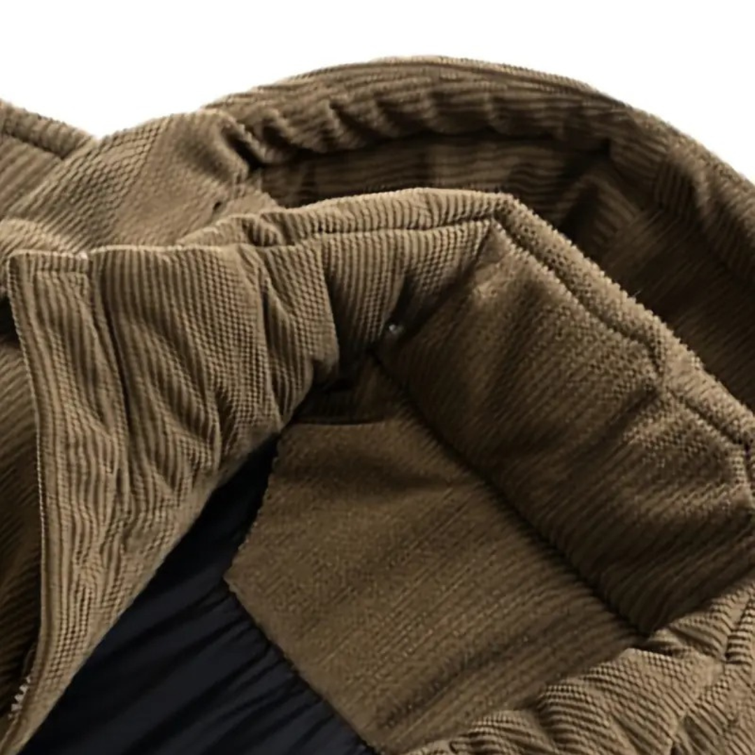 Herr isolerad vinterjacka med sladdhuva och fickor 5