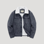 Herr jacka vinter shearling fodrad truckerjacka för kalla dagar 4