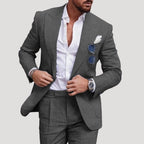 Herr kostym bröllop smal passform sommarlinne 1