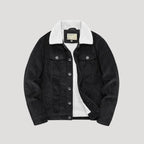 Herr shearling vinterjacka i fuskmocka för kalla dagar