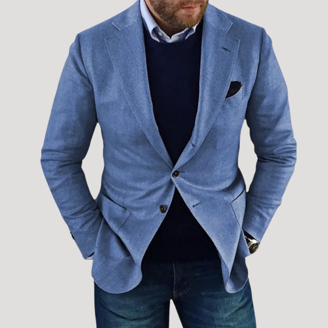 Herr slim fit vinterkavaj i mjuk bomullsblandning