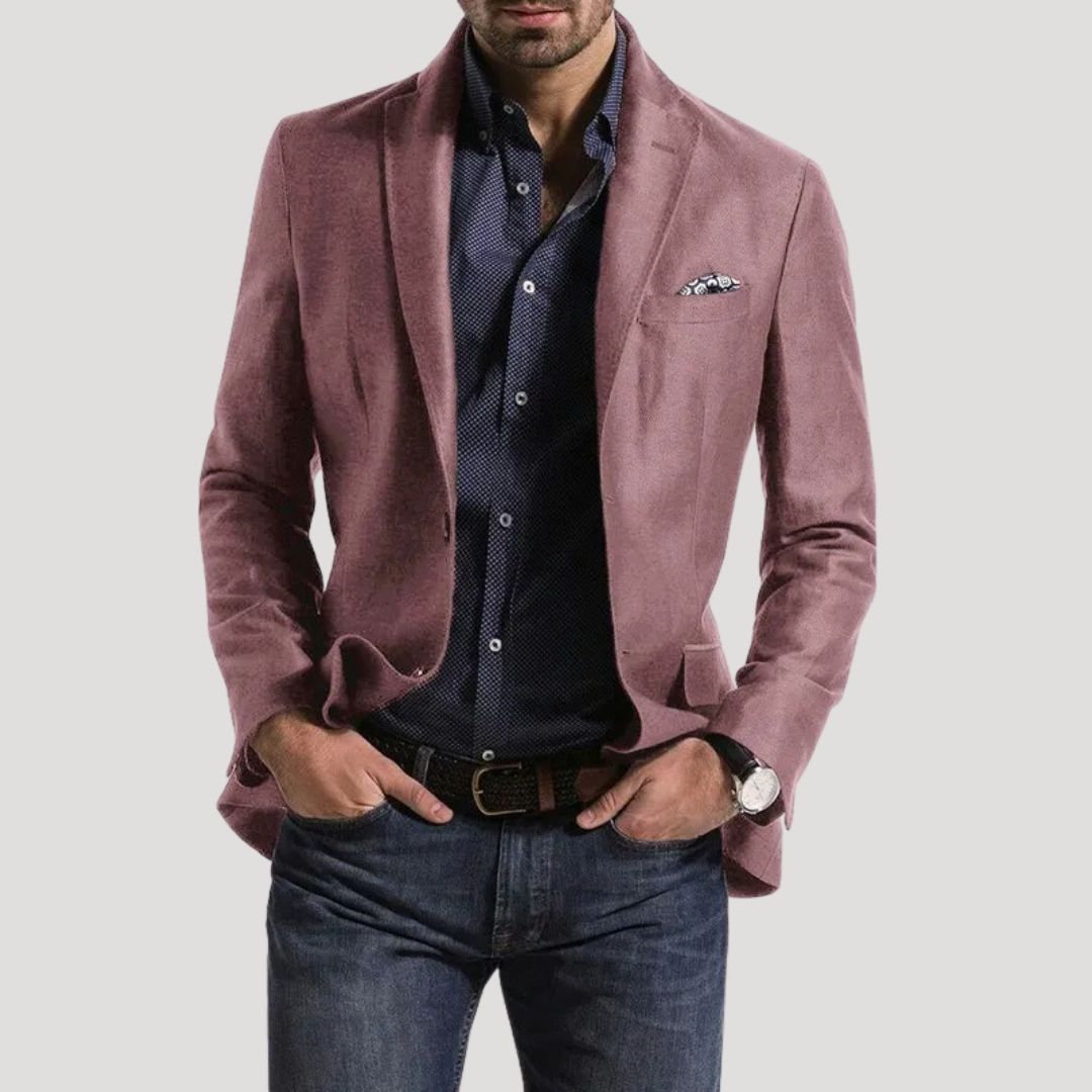 Herr slim fit vinterkavaj i mjuk bomullsblandning