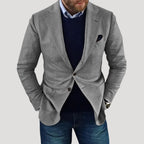 Herr slim fit vinterkavaj i mjuk bomullsblandning