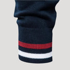 Herr stickad bomberjacka med dragkedja för alla årstider