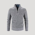 Herr ulltröja halv zip för svala dagar 0