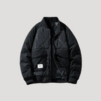 Herr vadderad bomberjacka vinter för män med dragkedja