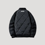 Herr vadderad bomberjacka vinter för män med dragkedja