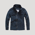 Herr vadderad bomberjacka vinter med dragkedja och huva