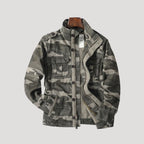 Herr vadderad bomberjacka vinter med dragkedja och huva