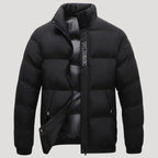 Herr vattentålig vinterjacka med krage och huva 2