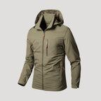 Herr vattentät vindjacka med huva för utomhusbruk