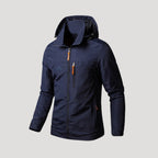 Herr vattentät vindjacka med huva för utomhusbruk