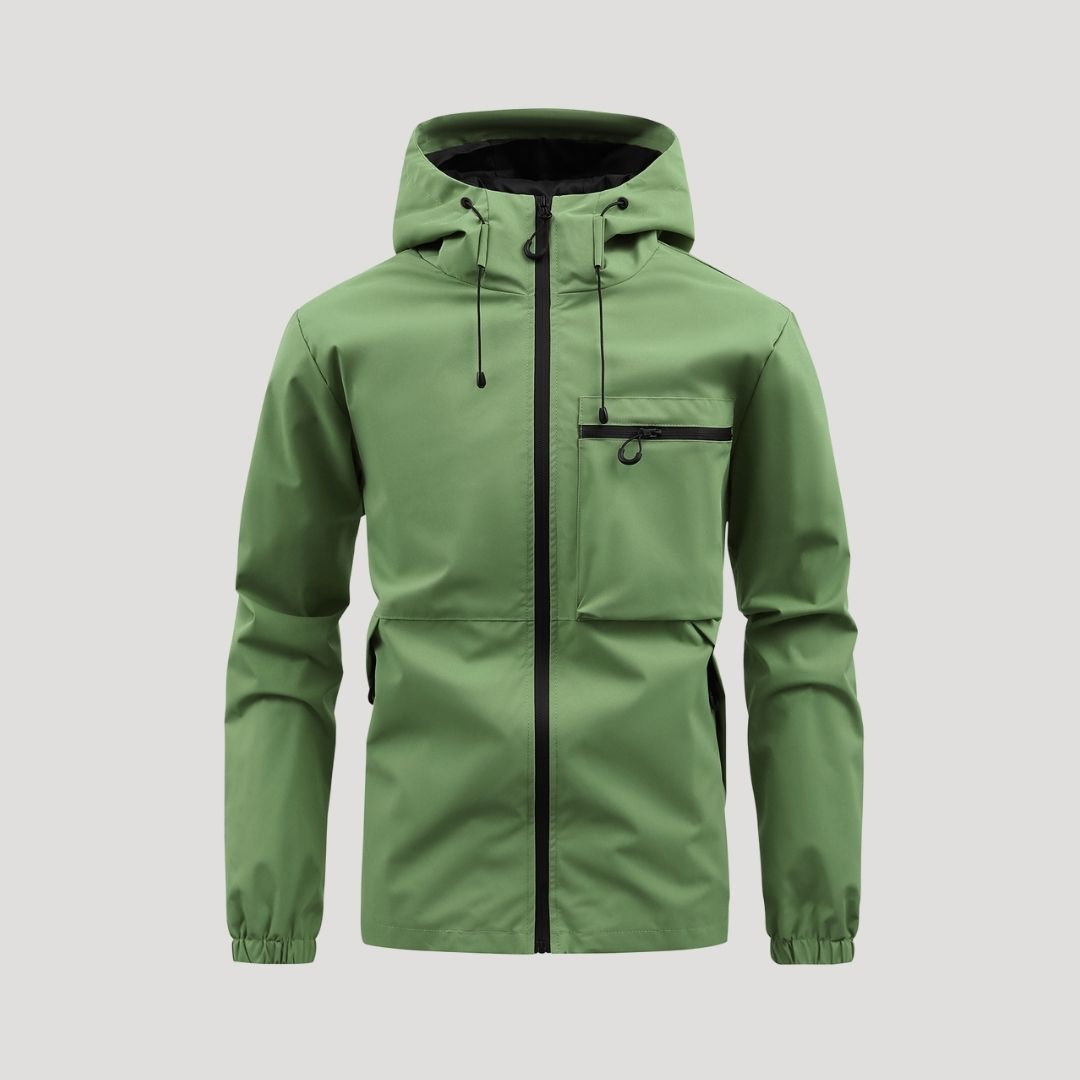 Herr vattentät vinterjacka med huva för kalla dagar