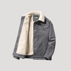 Herr vinterjacka i corduroy med Sherpa-foder och fickor 3