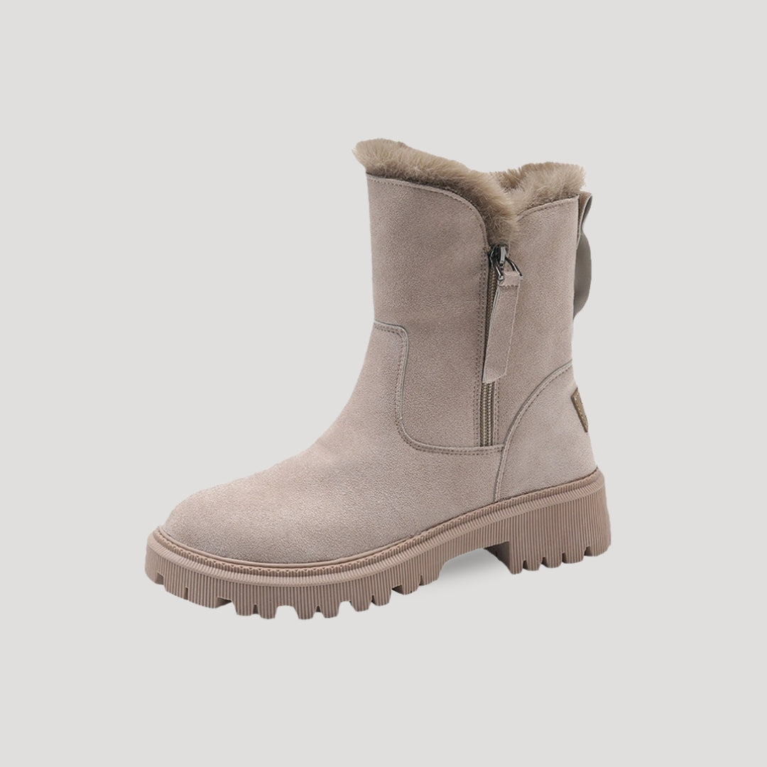 Vinter ankle boots i svart med fodring för kallt väder. 0