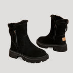 Vinterankle boots i svart med fodrad insida för kallt väder. 4