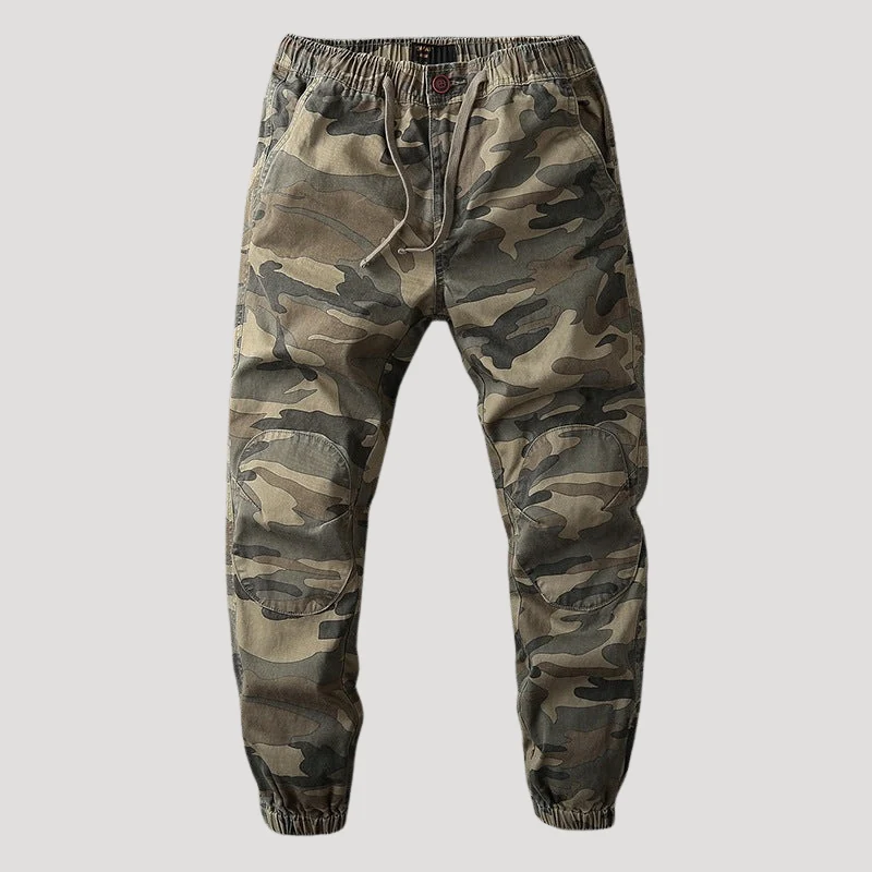 Herr Joggerbyxor Camouflage Elastisk Midja
