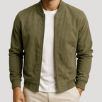 Herr Slim Fit Bomberjacka Med Dragkedja Casual Stil