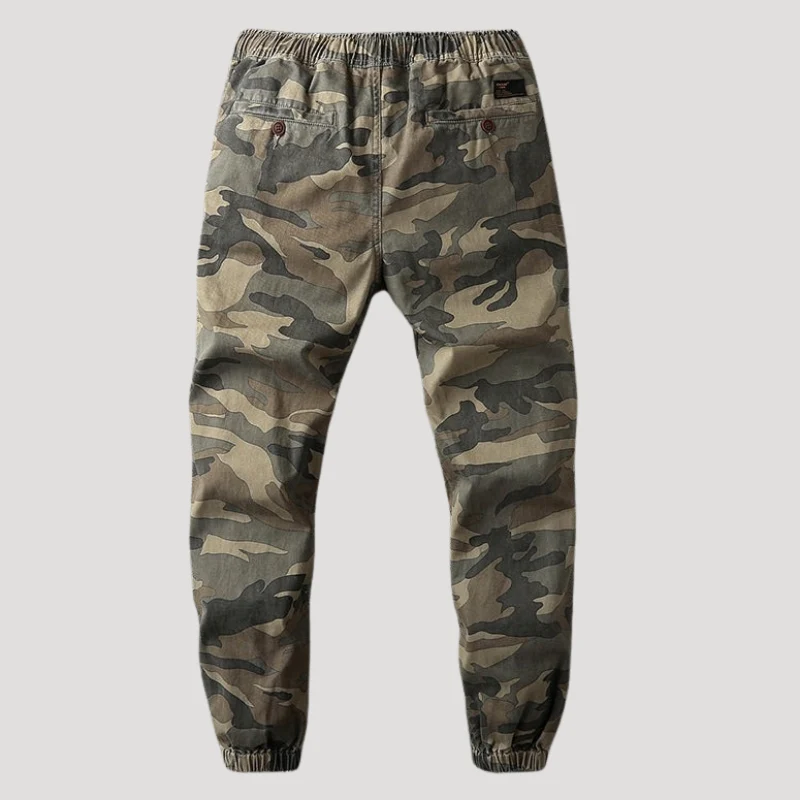 Herr Joggerbyxor Camouflage Elastisk Midja
