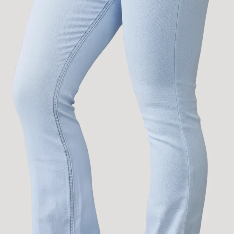 Dam Utsvängda Jeans Bootcut Med Hög Midja Ljusblå