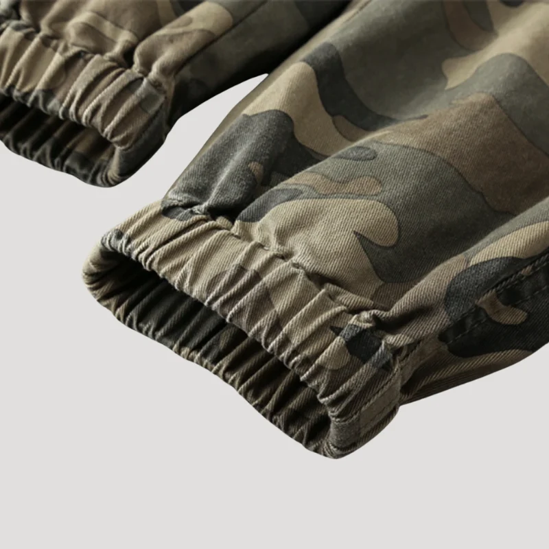 Herr Joggerbyxor Camouflage Elastisk Midja